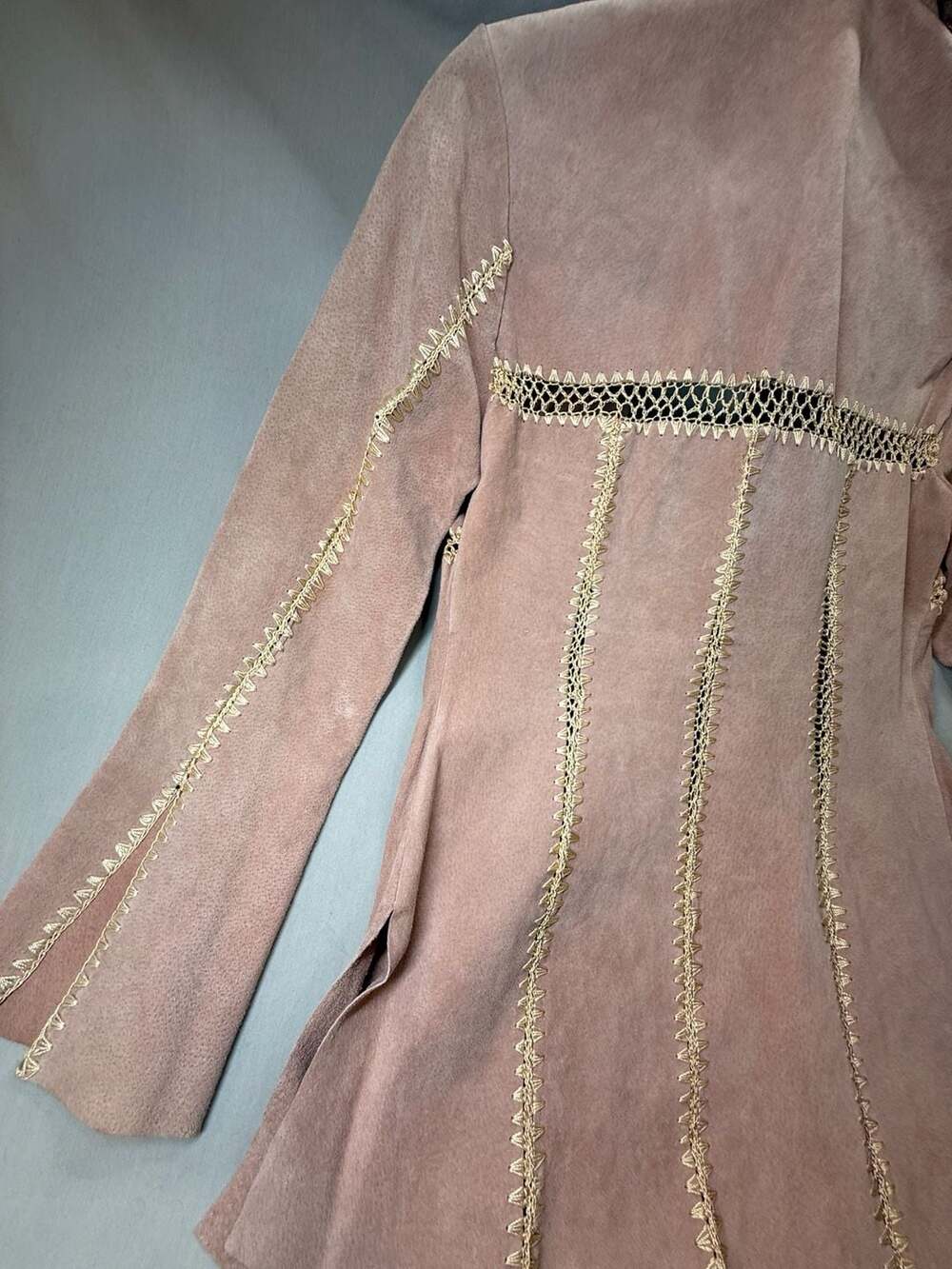 Boho/western/Y2k Women's Suede Leather Jacket Size Medium - Picture 8 of 16